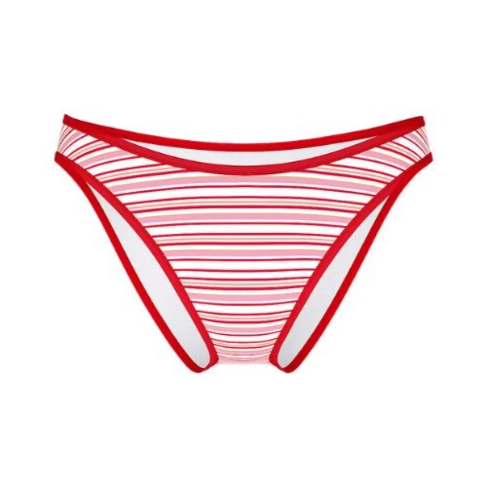 New! Frankie's Bikinis x PINK Golden Hour Rib Cheeky Bottom Large 51665